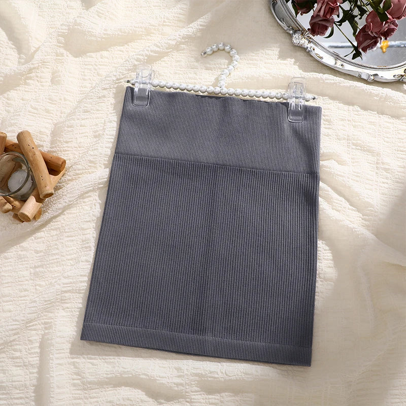 1Pcs Spring Summer New High Waist Elastic Business Women's Mini Skirt Black Slimming Knitted Half Body Skirt Professional Work